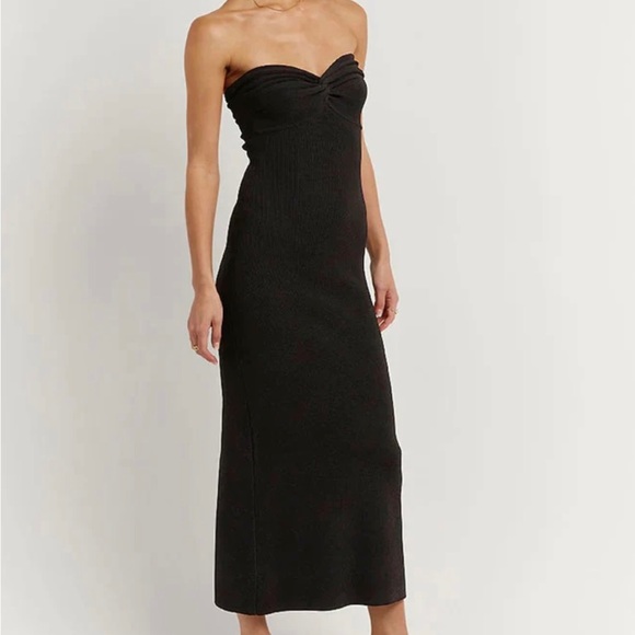 Dissh ANIKA knit black maxi dress XS - Picture 2 of 6